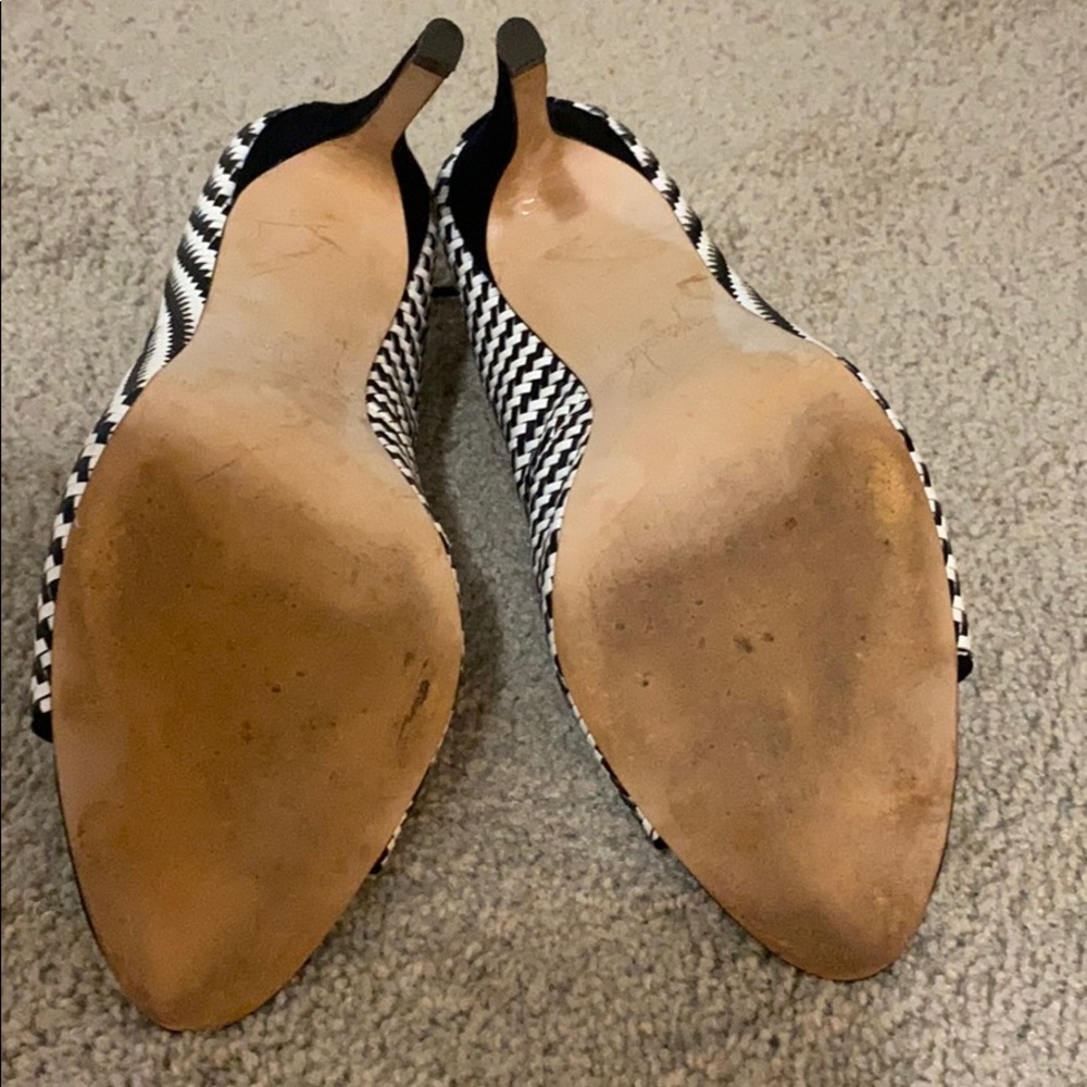 Zara black & white tie up heels size 8 1/2 - Picture 5 of 6